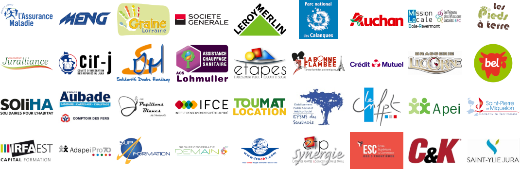 Logos des clients de Formacoop